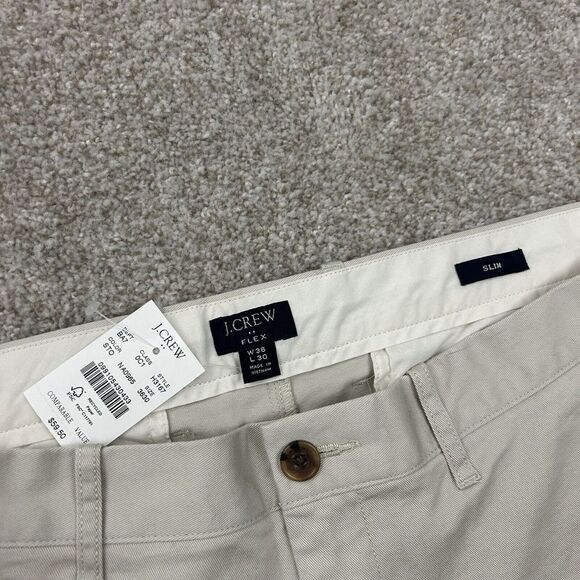 J.Crew Flex Pants Men's Size 36x30 Stretch Slim Fit Chinos Casual Pockets NEW - Picture 4 of 10